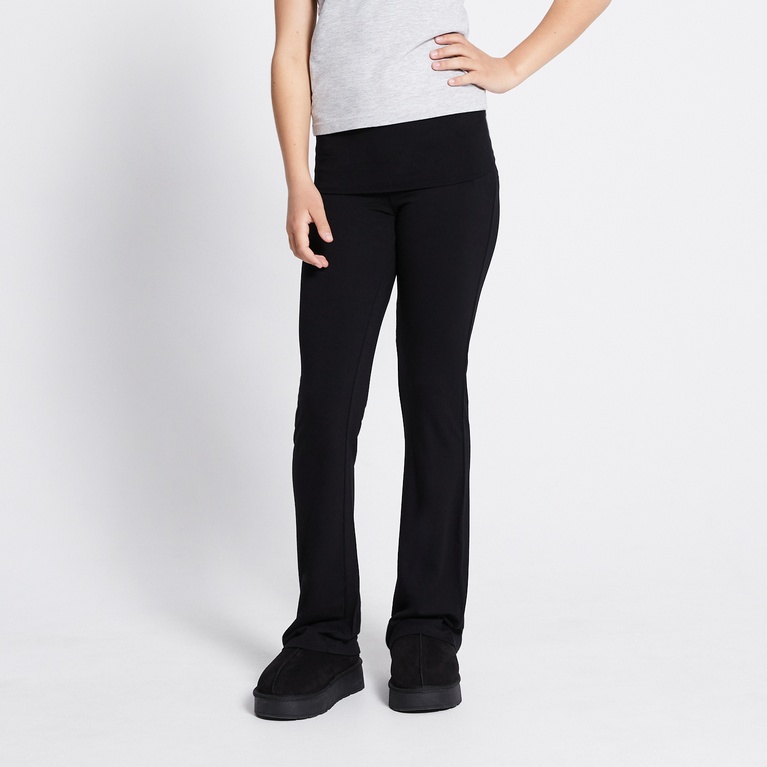 Folded yoga pants "Noelle star" Black
