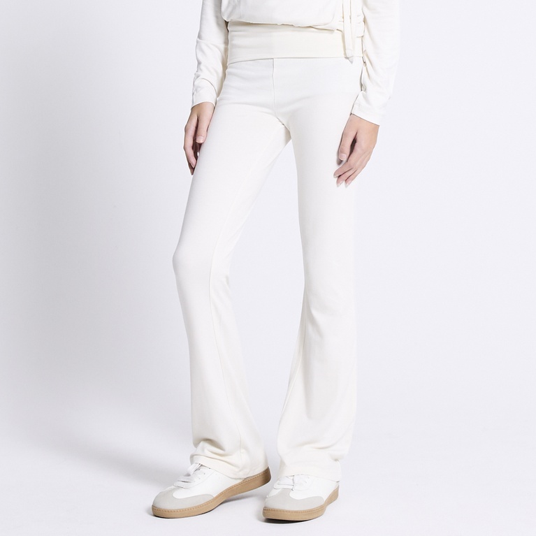 Folded yoga pants "Noelle star" Off white