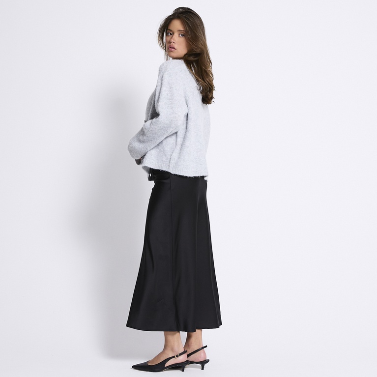 Satin skirt "Corinne" Black