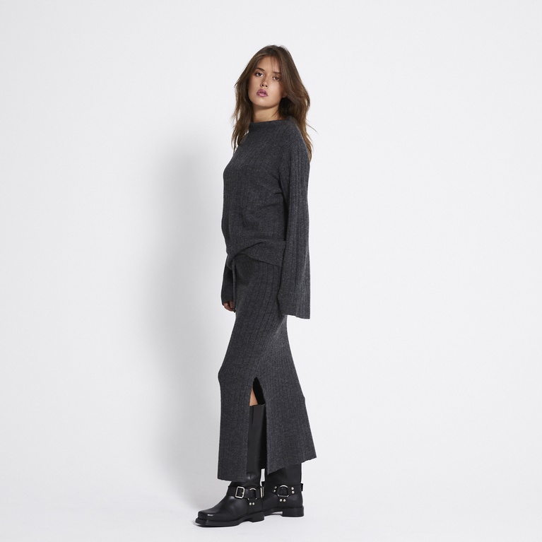 Knit skirt "Katie" Antraciet