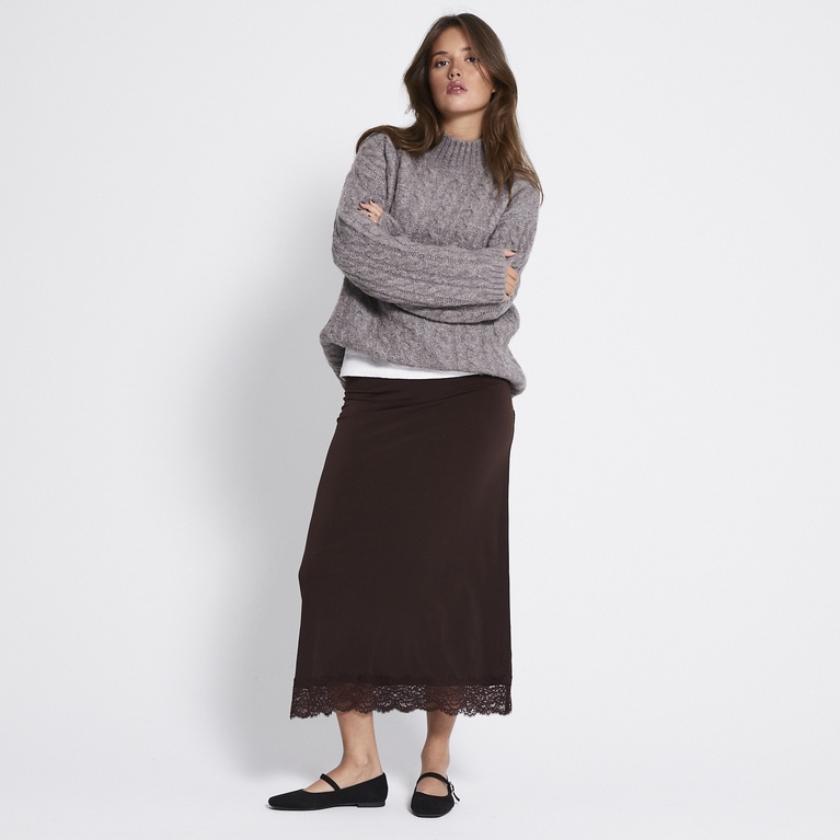 Midi skirt "Peyton" Brown