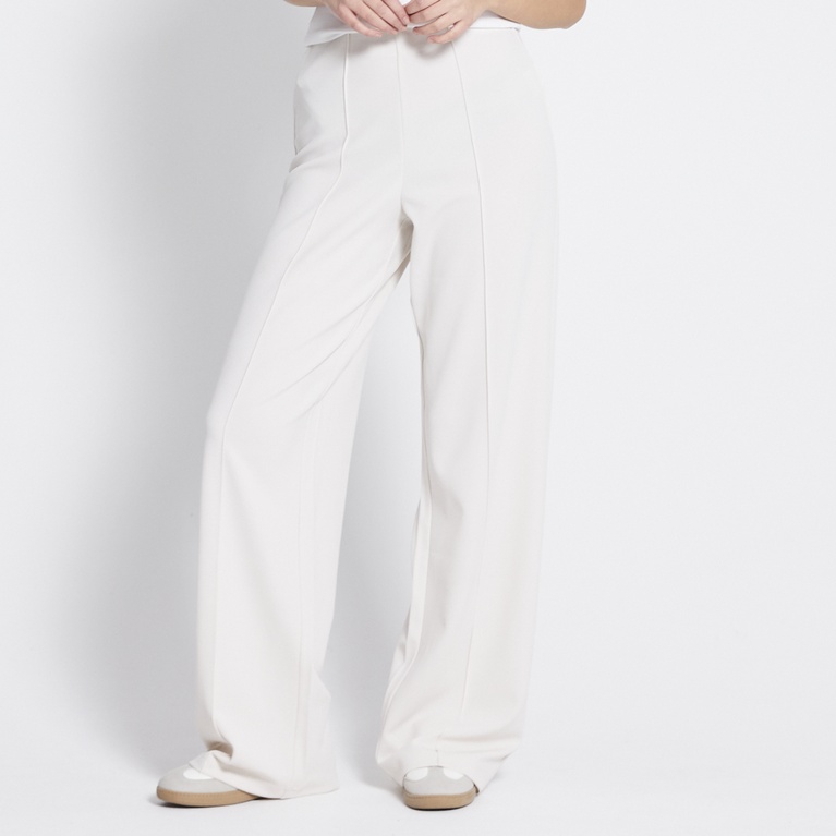 High waist wide dress pants "Tania" Ivory