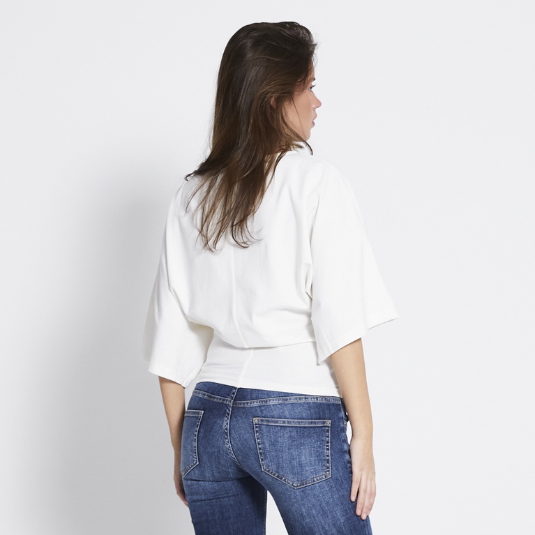 Poncho top "Abby" Off white