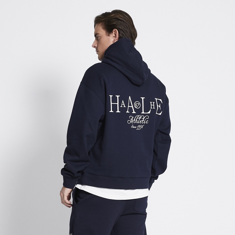 Printed hoodie "East 2.0" Navy