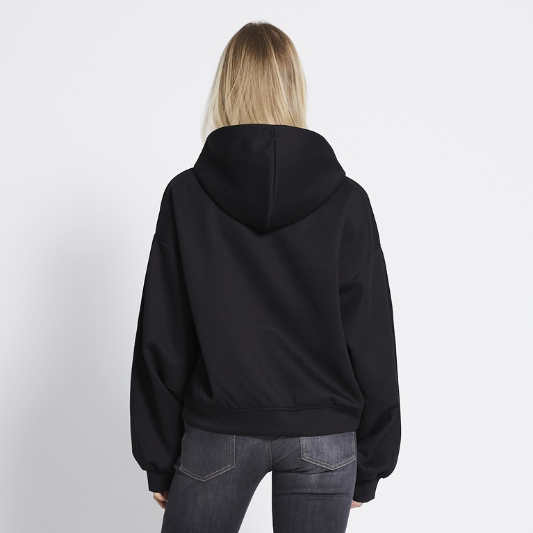 Boxy scuba hoodie "Aira" Black