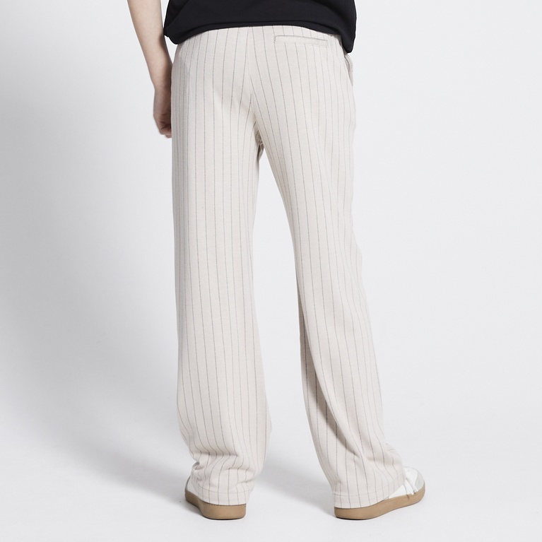 Striped drawstring pants "Ferry" Beige