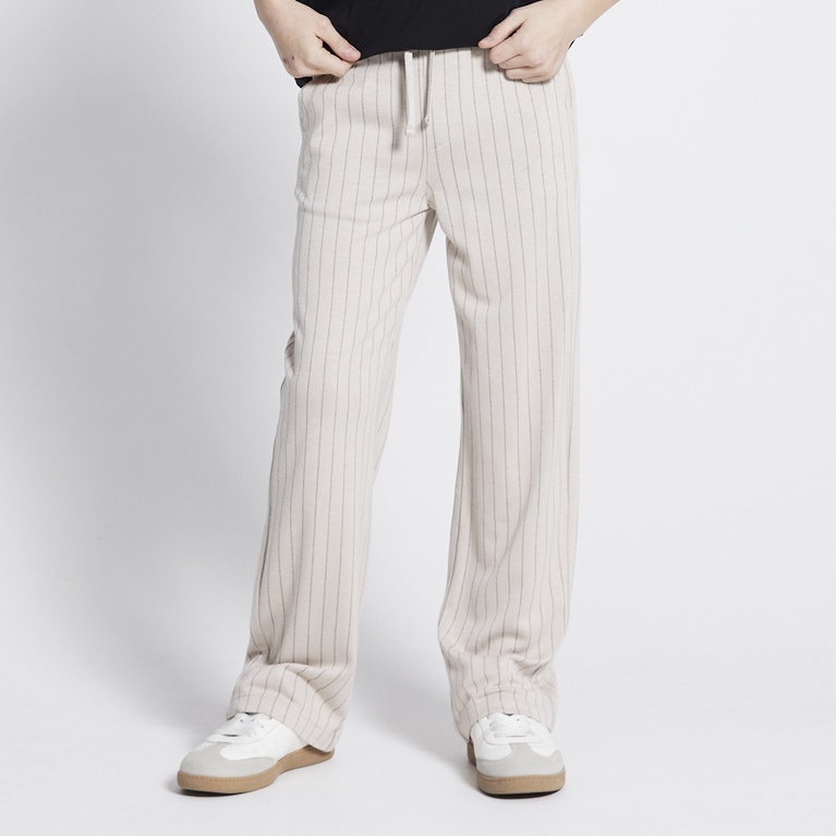 Striped drawstring pants "Ferry" Beige