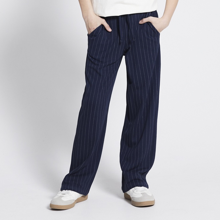 Striped drawstring pants "Ferry" Navy