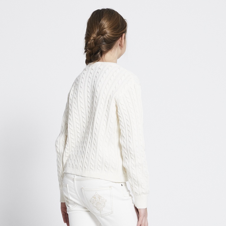 Cable knit cardigan "Majken" Off white