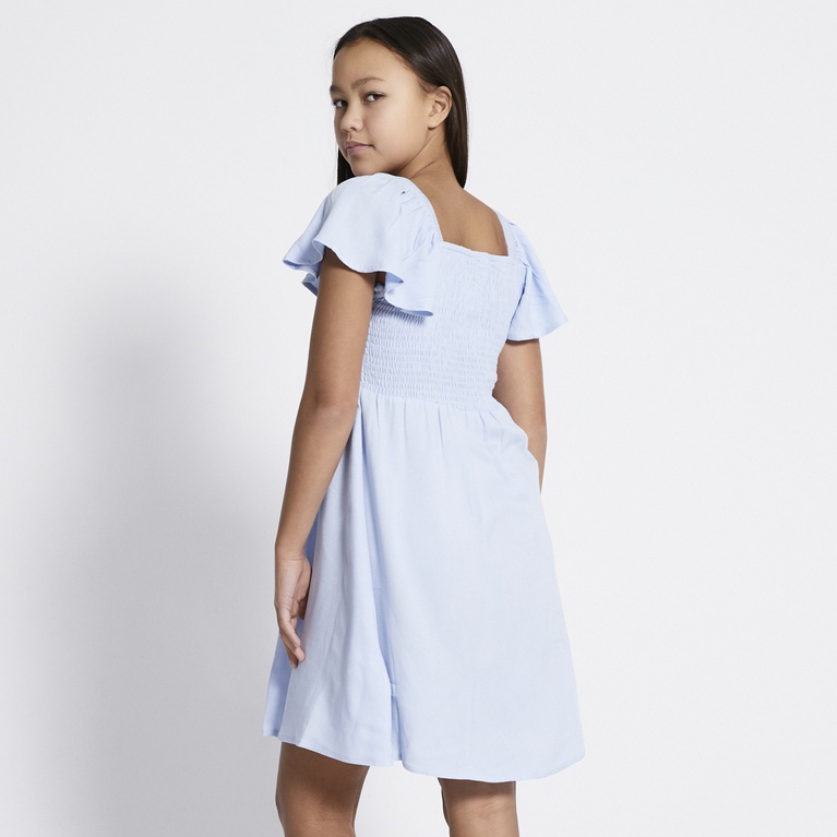 Smock frill dress "Anne" Blue