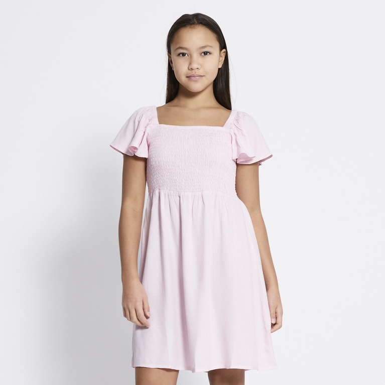 Smock frill dress "Anne" Soft Pink