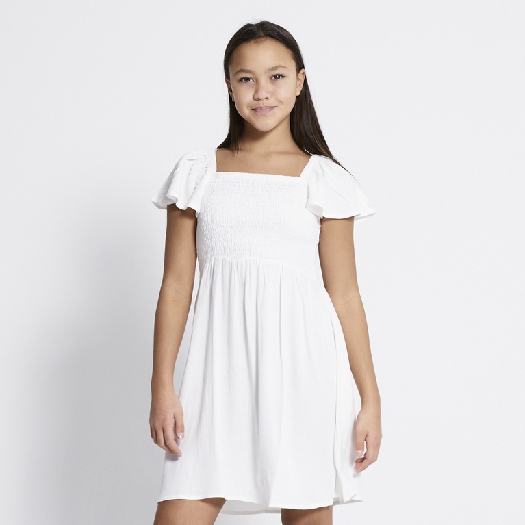 Smock frill dress "Anne" White