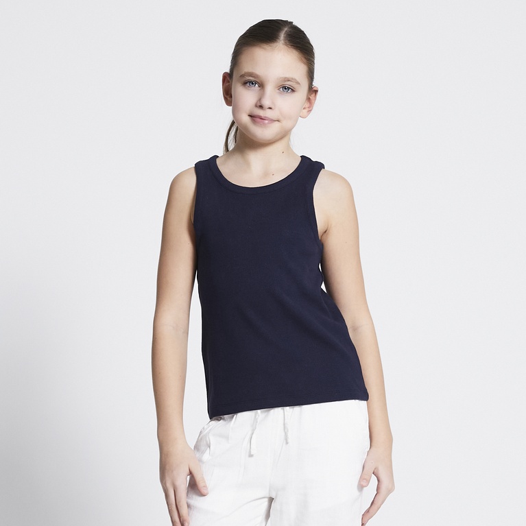Ribbed tank top "Amalia" Navy