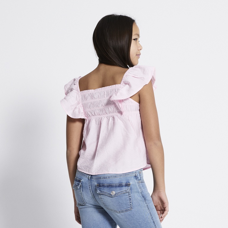 Smock frill top "Irina" Pink