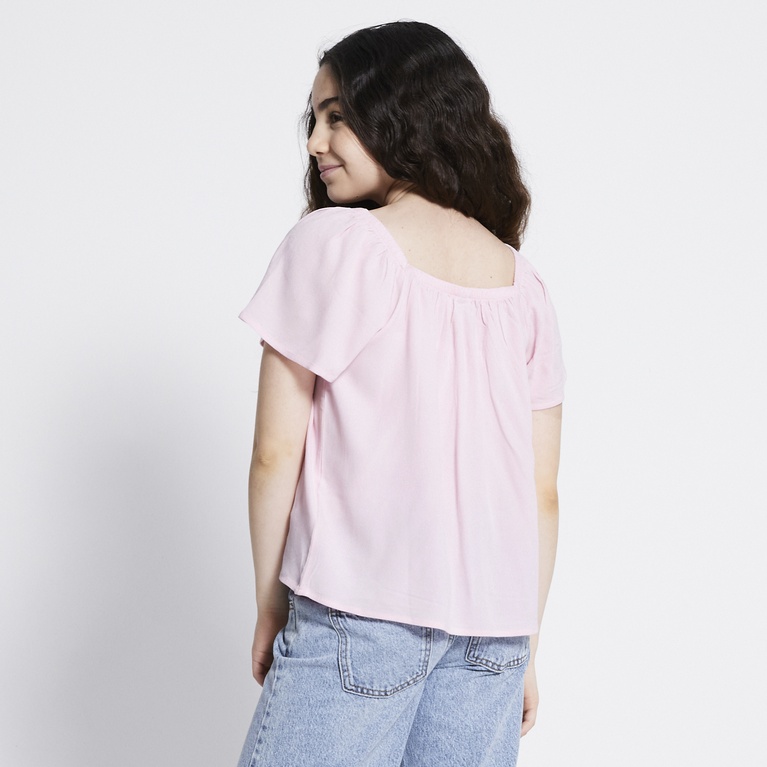 Square Neck Top "Hillevi" Soft Pink