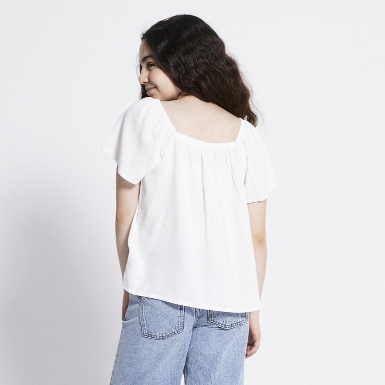 Square Neck Top "Hillevi" White