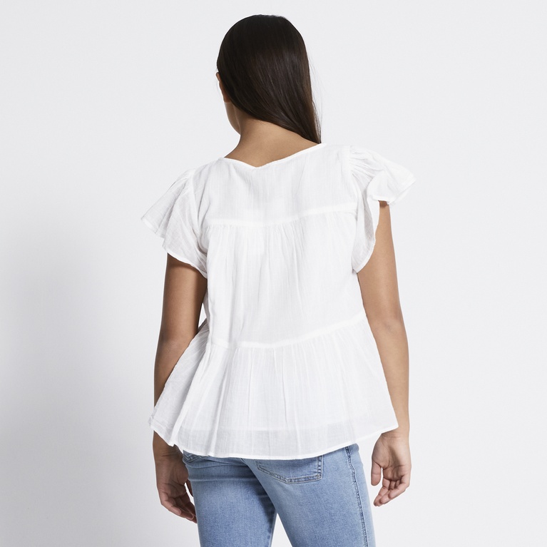 Frill blouse "Ylva" White