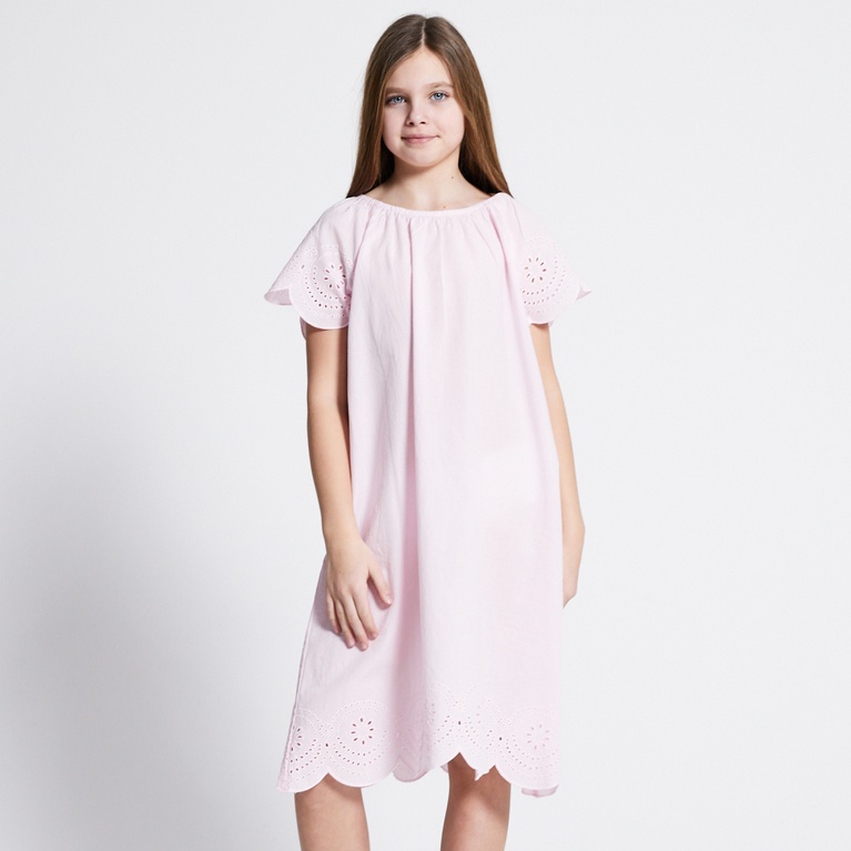 Broderie dress "Isolde" Soft Pink