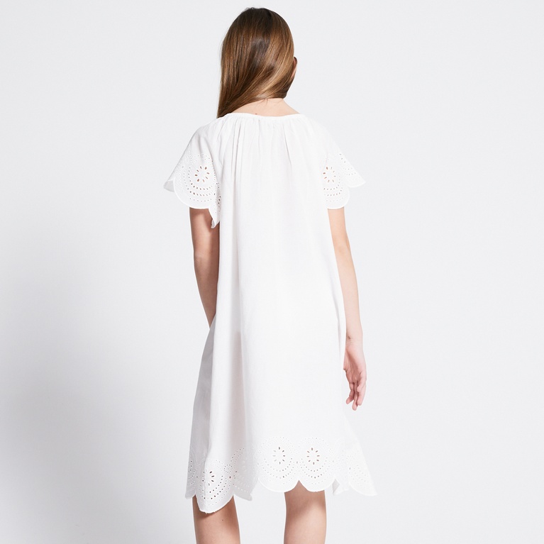 Broderie dress "Isolde" White