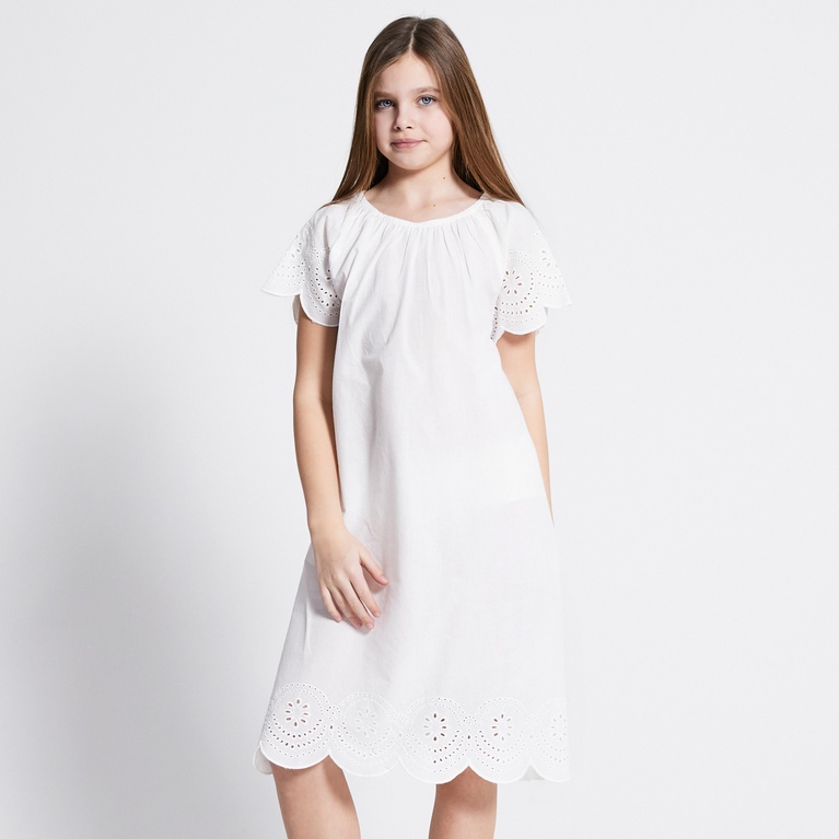 Broderie dress "Isolde" White