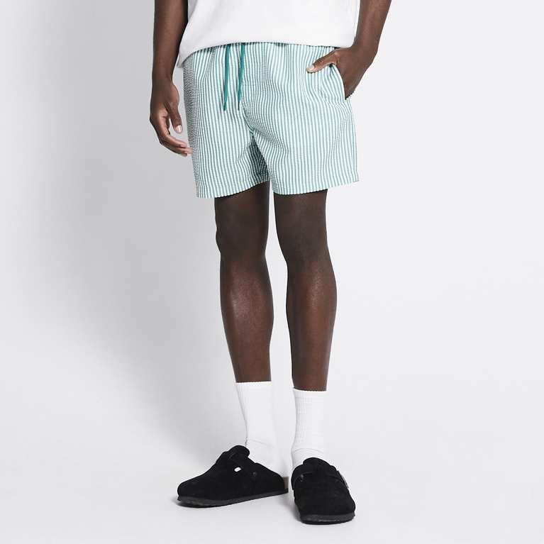 Swim shorts "Loa Seersucker" Green