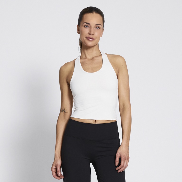 Halterneck training top "Flow" Ivory