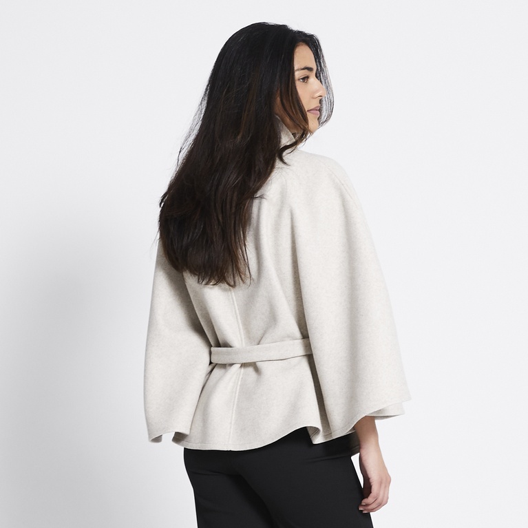 Belt cape jacket "Kellie" Light Beige