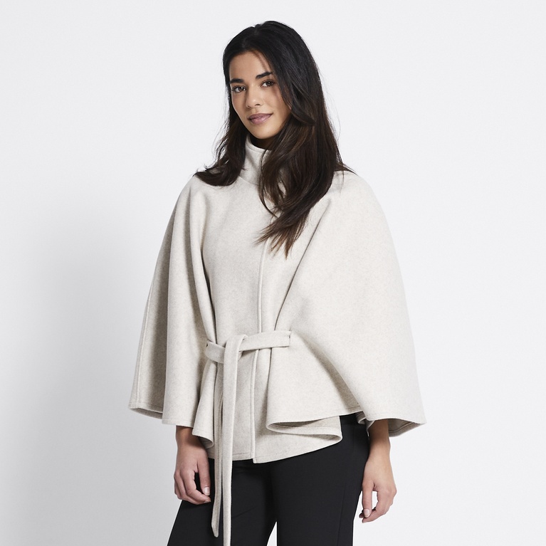 Belt cape jacket "Kellie" Light Beige