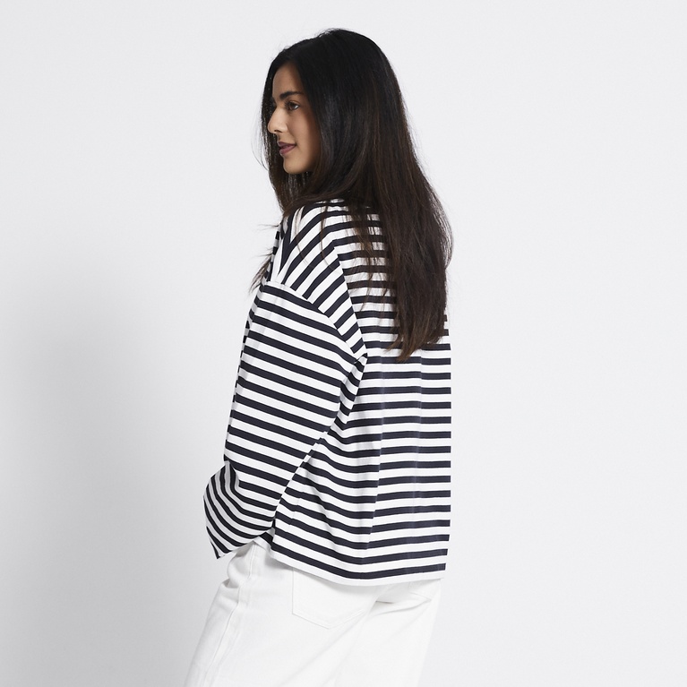 Striped longsleeve-tee "Ammie" Navy