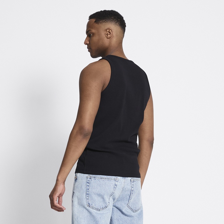 Ribbed tank top "Hugo" Black