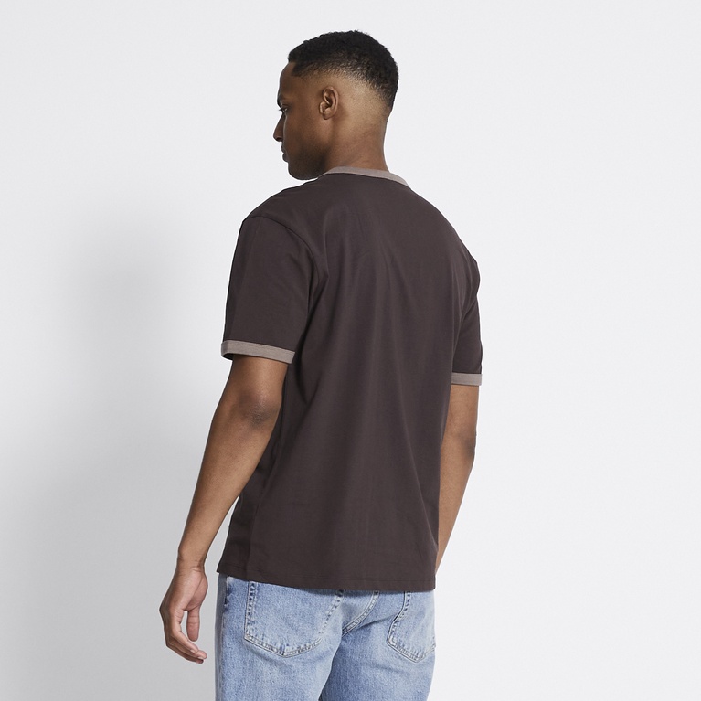 Ringer tee "Noel" Brown