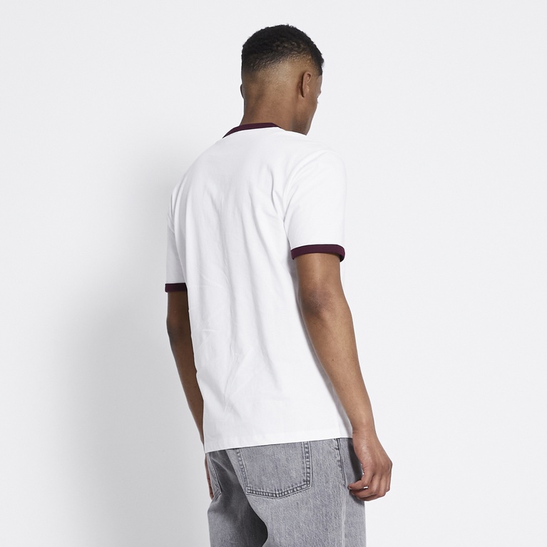 Ringer tee "Noel" Burgundy