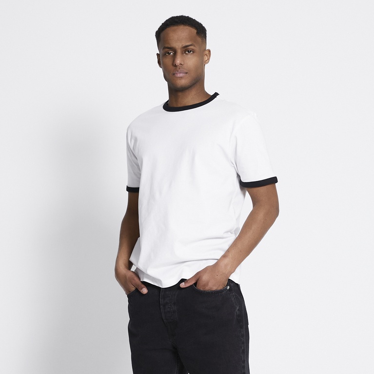 Ringer tee "Noel" White