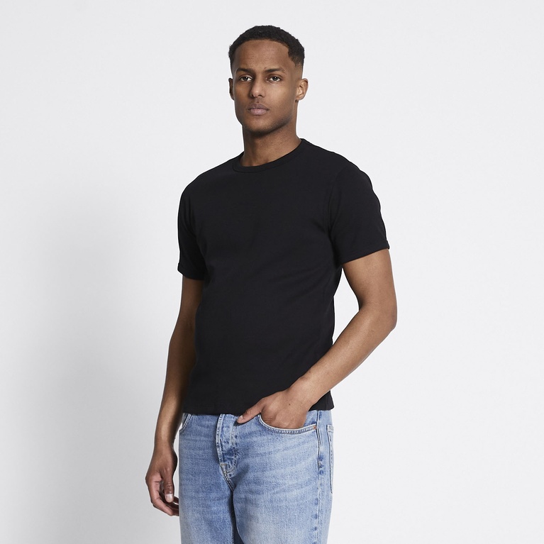 Rib knit tee "Vincent" Black