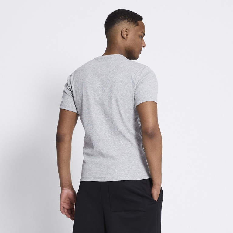 Rib knit tee "Vincent" Grey Melange