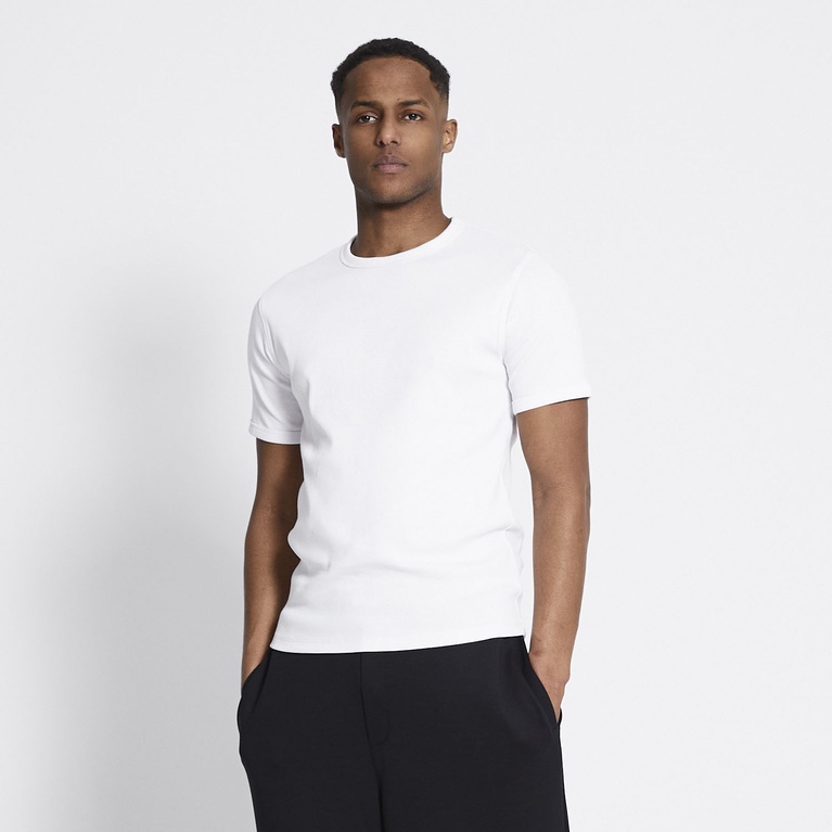 Rib knit tee "Vincent" White