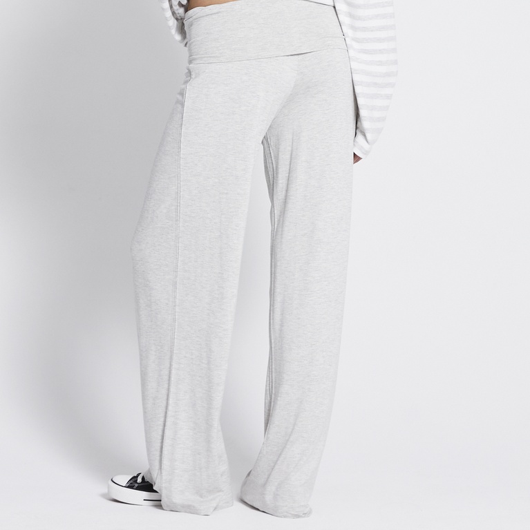 Foldable wide pants "Eleni" Light greymelange