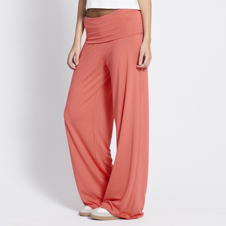 Foldable wide pants "Eleni" Peach