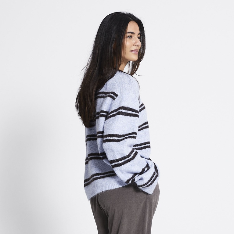 Crew-neck knit sweater "Elena" Stripe 3
