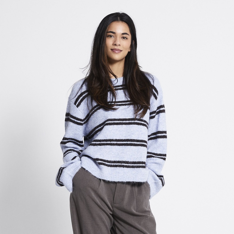 Crew-neck knit sweater "Elena" Stripe 3