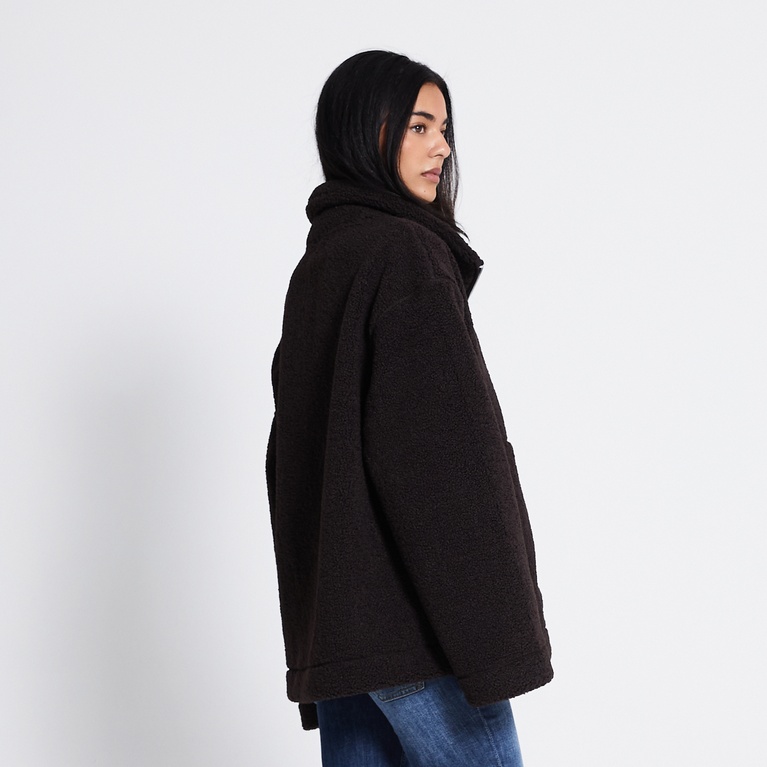 Pile jacket "Aline" Dark Brown