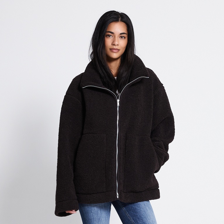 Pile jacket "Aline" Dark Brown