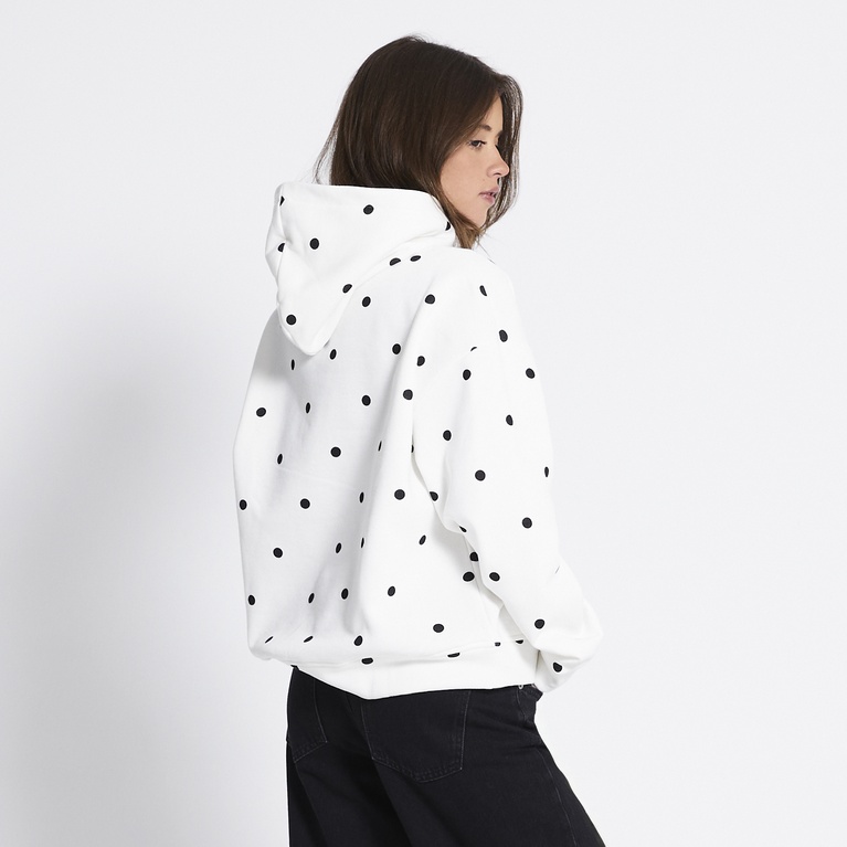 Dot heavy hoodie "Hilma Dot" Off white