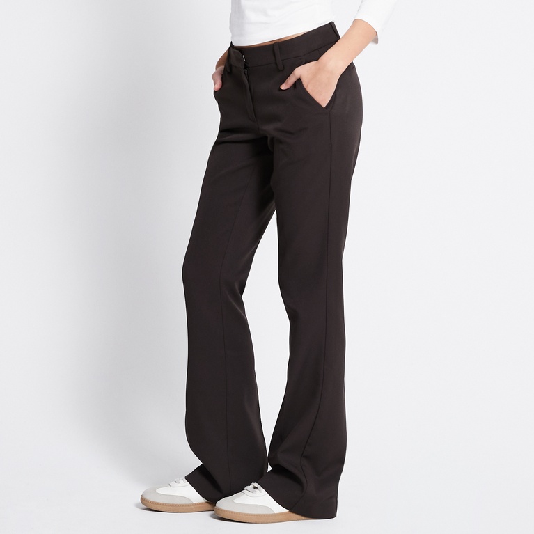 Low waist flare dress pants "Tova" Brown