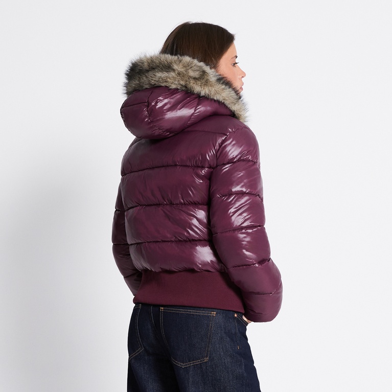 Short puffer jacket "Stormie" Aubergine