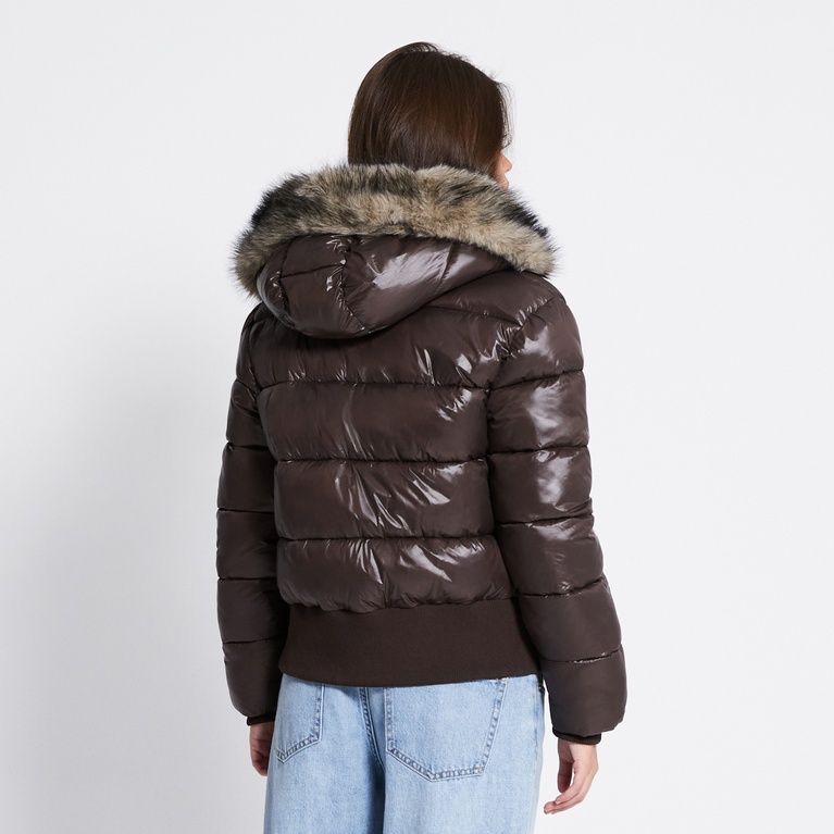 Short puffer jacket "Stormie" Brown