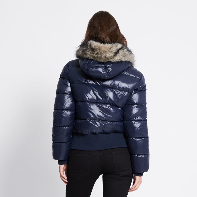 Short puffer jacket "Stormie" Dark Blue