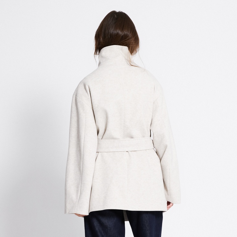 Short belted coat "Kendall" Light Beige