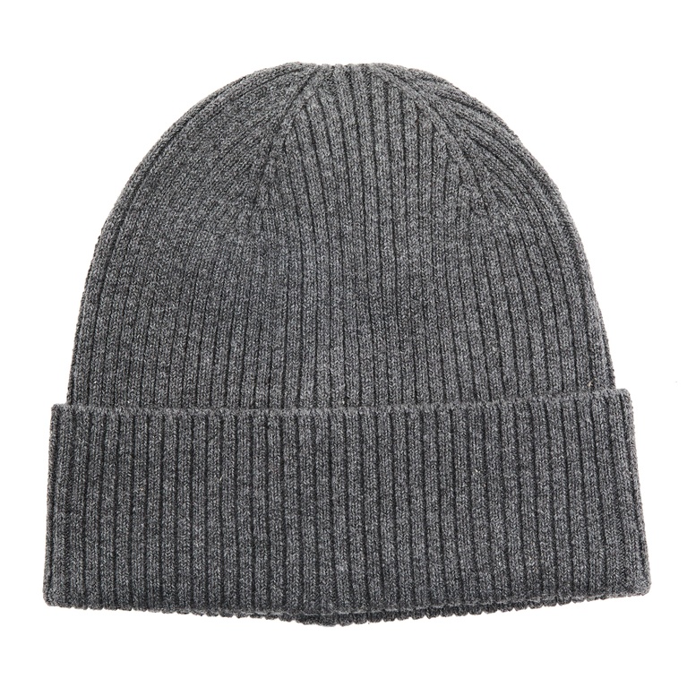 Rib-knit beanie "Arel" Dk Grey melange