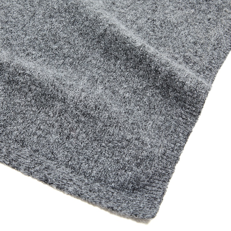 Plain Knit Scarf Grey Melange 2